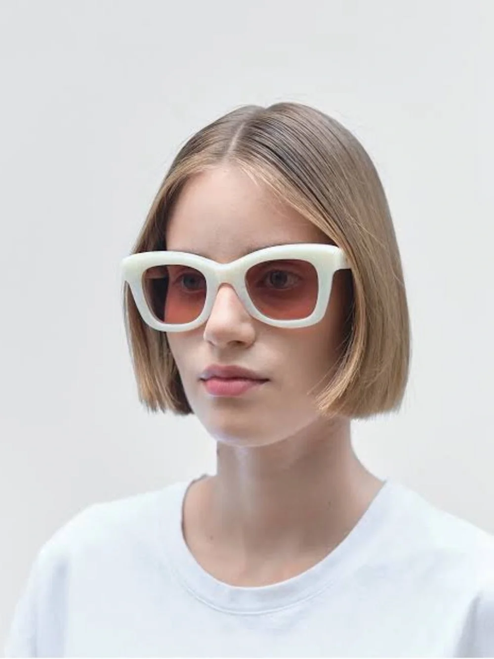 Retrosuperfuture Altura Roccia Sunglasses White Cream UNISEX Handmade Italy
